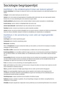 Begrippenlijst inleiding in de sociologie &lpar;GESLAAGD&rpar;