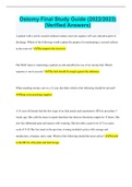 Ostomy Final Study Guide &lpar;2022&sol;2023&rpar; &lpar;Verified Answers&rpar;