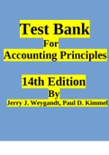 Test Bank for Accounting Principles 14th Edition by Jerry J. Weygandt, Paul D. Kimmel