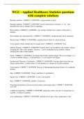 WGU - Applied Healthcare Statistics questions with complete solutions