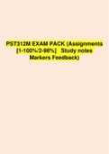 PST312M EXAM PACK (Assignments [1-100%/2-98%] Study notes Markers Feedback)