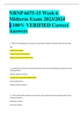 NRNP 6675 MIDTERM/FINAL EXAM BUNDLE 2023 WITHH 100%  VERIFIED ANSWERS 