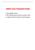 NRNP 6541 Midterm Exam (3 Versions, 300 Q & A, Latest-2022/2023) / NRNP 6541N Midterm Exam / NRNP6541 Midterm Exam / NRNP-6541N Midterm Exam: Walden University | 100% Verified Q & A |