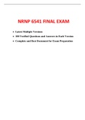 NRNP 6541 Final Exam (3 Versions, 300 Q & A, Latest-2022/2023) / NRNP 6541N Final Exam / NRNP6541 Final Exam / NRNP-6541N Final Exam: Walden University | 100% Verified Q & A |