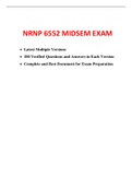 NRNP 6552 Midterm Exam (2 Versions, 200 Q & A, Latest-2022/2023) / NRNP 6552N Midterm Exam / NRNP6552 Midterm Exam / NRNP-6552N Midterm Exam: Walden University | 100% Verified Q & A |