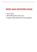 NRNP 6645 Midterm Exam (Latest-2022/2023, 100 Q & A) / NRNP 6645N Midterm Exam / NRNP6645 Midterm Exam / NRNP-6645N Midterm Exam: Walden University | 100% Verified Q & A |