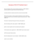 Rasmussen NUR 1172 Nutrition Exam 4