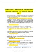 Exam (elaborations) HESI Exit RN Exam Over 700 Questions, Answers Rationale New 2019/2020 latest 100%.