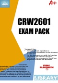 CRW2601 EXAM PACK 2024