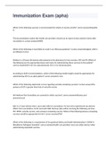 Immunization Exam &lpar;apha&rpar; WITH PERFECT SOLUTIONS 2023
