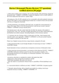 Davies Ultrasound Physics Review&vert; 717 questions&vert; verified answers&vert; 84 pages