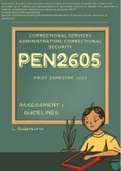 PEN2605 - ASSESSMENT 1 MCQ 2023