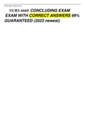  NURS 6660 CONCLUDING EXAM EXAM WITH CORRECT ANSWERS 99&percnt; GUARANTEED &lpar;2023 newest&rpar;  