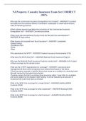 NJ Property&sol; Casualty Insurance Exam Set CORRECT 100&percnt;