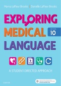 Test bank for exploring medical language 11th edition by myrna lafleur brooks 9780323711562 chapter 1-16 complete guide