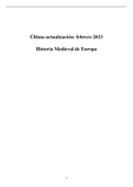Apuntes Historia Medieval de Europa 
