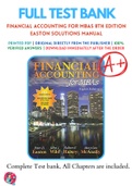 Solutions Manual For Financial Accounting for MBAs 8th Edition By  Peter D. Easton , John J. Wild 