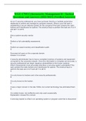 WGU C795 Cybersecurity Management II - Tactical Questions and Answers &lpar;2022&sol;2023&rpar; &lpar;Verified Answers&rpar;
