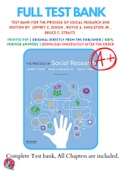 Test Bank For The Process of Social Research 2nd Edition by  Jeffrey C. Dixon , Royce A. Singleton Jr. , Bruce C. Straits 9780190876654 Chapter 1-14 Complete Guide