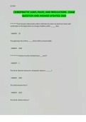 CHIROPRACTIC LAWS&comma; RULES&comma; AND REGULATIONS EXAM QUESTION AND ANSWER UPDATED 2023