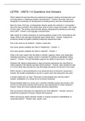 LETRS - UNITS 1-4 Questions And Answers