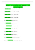 NCCER - Construction Math questions with correct answers