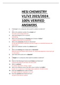 HESI CHEMISTRY V1&sol;V2 2023&sol;2024  100&percnt; VERIFIED ANSWERS 