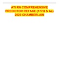 ATI RN COMPREHENSIVE PREDICTOR RETAKE &lpar;177Q & As&rpar; 2023 CHAMBERLAIN