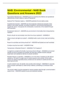 NAB: Environmental - NAB Book Questions and Answers 2023