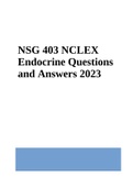 NSG 403 NCLEX Endocrine Questions and Answers 2023