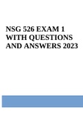 NSG 526 EXAM 1 WITH QUESTIONS AND ANSWERS 2023 | NSG 526 EXAM 2 WITH QUESTIONS AND ANSWERS 2023 & NSG 526 EXAM 3 WITH QUESTIONS AND ANSWERS 2023