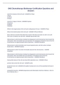 ONS Chemotherapy Biotherapy Certification Questions and Answers
