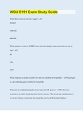 WGU D191 Exam Study Guide &vert; 335 Questions with 100&percnt; Correct Answers &vert; Verified &vert; Latest Update &vert; 116 Pages