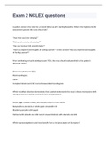 Exam 2 NCLEX questions &answers 2023 &lpar;WELL GRADED&rpar;