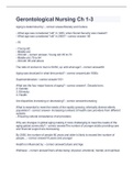 Gerontological Nursing Ch 1-3 &lpar;2023 &rpar; with verified questions and answers