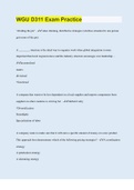 WGU D311 Exam Practice &vert; 115 Questions with 100&percnt; Correct Answers &vert; Verified &vert; Latest Update &vert; 32 Pages