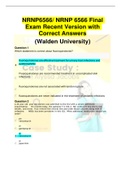 NRNP6566/ NRNP 6566 Final Exam Recent Version with  Correct Answers (Walden University)