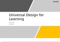 SPD 500 Universal Design for Learning- Grand Canyon University Course SPD 500 Institution SPD 500 SPD 500 Universal Design for Learning- Grand Canyon University/SPD 500 Universal Design for Learning- Grand Canyon University