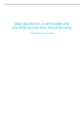 2022 HESI RN EXIT V2 WITH COMPLETE SOLUTION (A LEVEL FULL SOLUTION PACK)