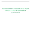 2022 HESI RN EXIT V1 WITH COMPLETE SOLUTION(A LEVEL FULL SOLUTION PACK) GRADED A