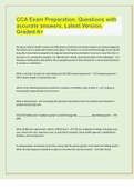 CCA Exam Preparation, Questions with accurate answers, Latest Version. Graded A+