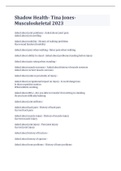 Shadow Health- Tina Jones- Musculoskeletal With Complete Solution