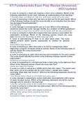 ATI Fundamentals Exam Prep &sol;Review &lpar;Answered&rpar; 2023 Updated
