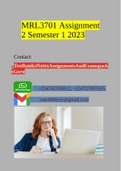 MRL3701 Assignment 2 Semester 1 2023