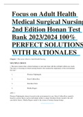 Focus on Adult Health Medical Surgical Nursing 2nd Edition Honan Test Bank 2023&sol;2024 100&percnt; PERFECT SOLUTIONS WITH RATIONALES  