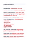 NRS 210 Final exam with verified solutions and graded A&plus; 2023 questions and answers