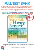 Test Bank For Essentials of Nursing Research: Appraising Evidence for Nursing Practice 9th Edition By Denise F. Polit , Cheryl Tatano 9781496351296 Chapter 1-18 Complete Guide .