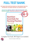Test Bank For Nutrition Essentials for Nursing Practice 8th Edition  By Dudek Chapter 1-22 Complete Guide &period;