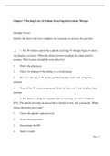 Chapter 7 Study Guide Nursing Care of Patients Receiving Intravenous Therapy