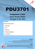 PDU3701 Assignment 2 2023 (899976)